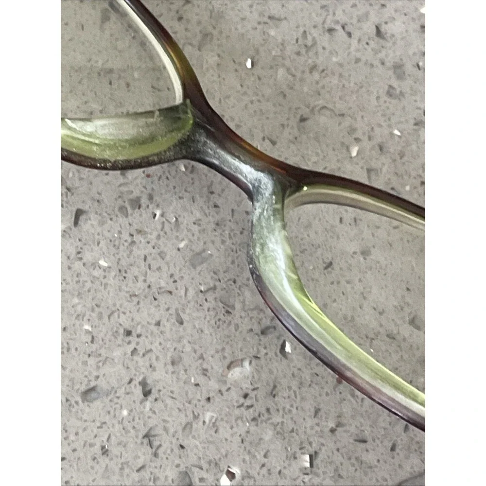 Nine West 68 06WU Eyeglasses brown oval Frames ONLY Tortoise Green 47-16-130